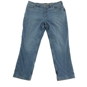 Duluth Trading‎ Ballroom Double Flex Jeans Mens 40x32 Flannel Lined Warm Denim